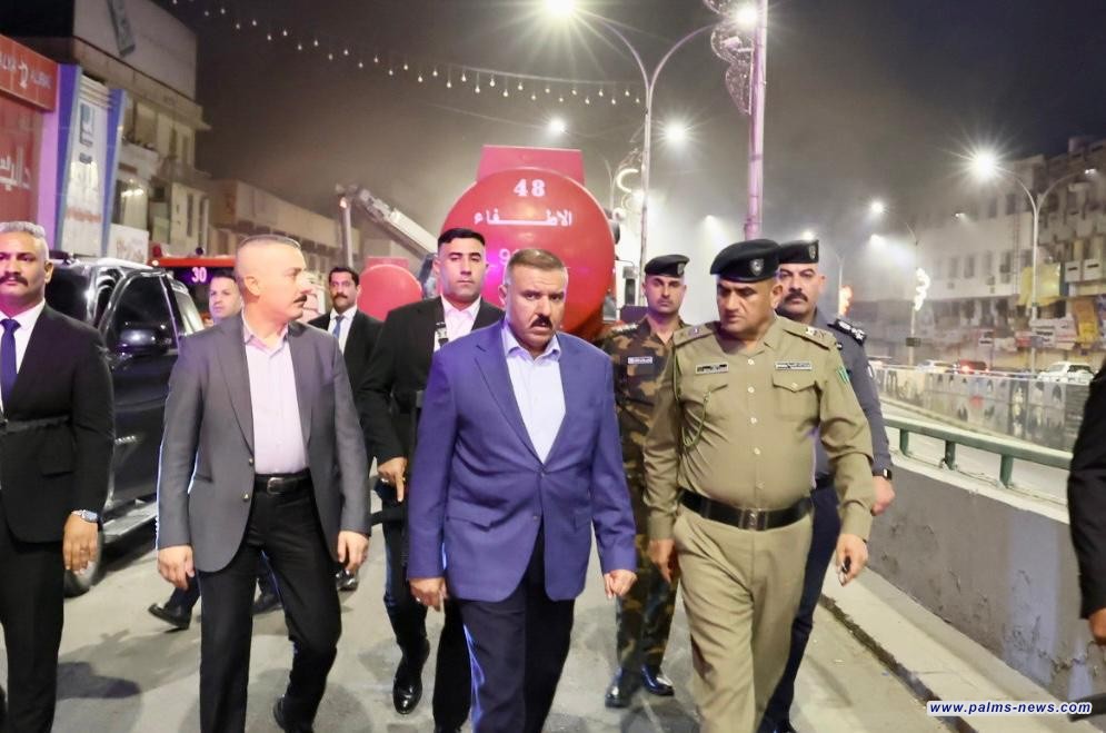 حريق كبير في مجمع تجاري ببغداد